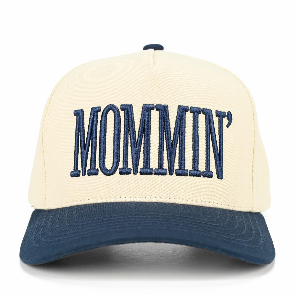 Mommin’ Trucker Hat – Cream & Navy