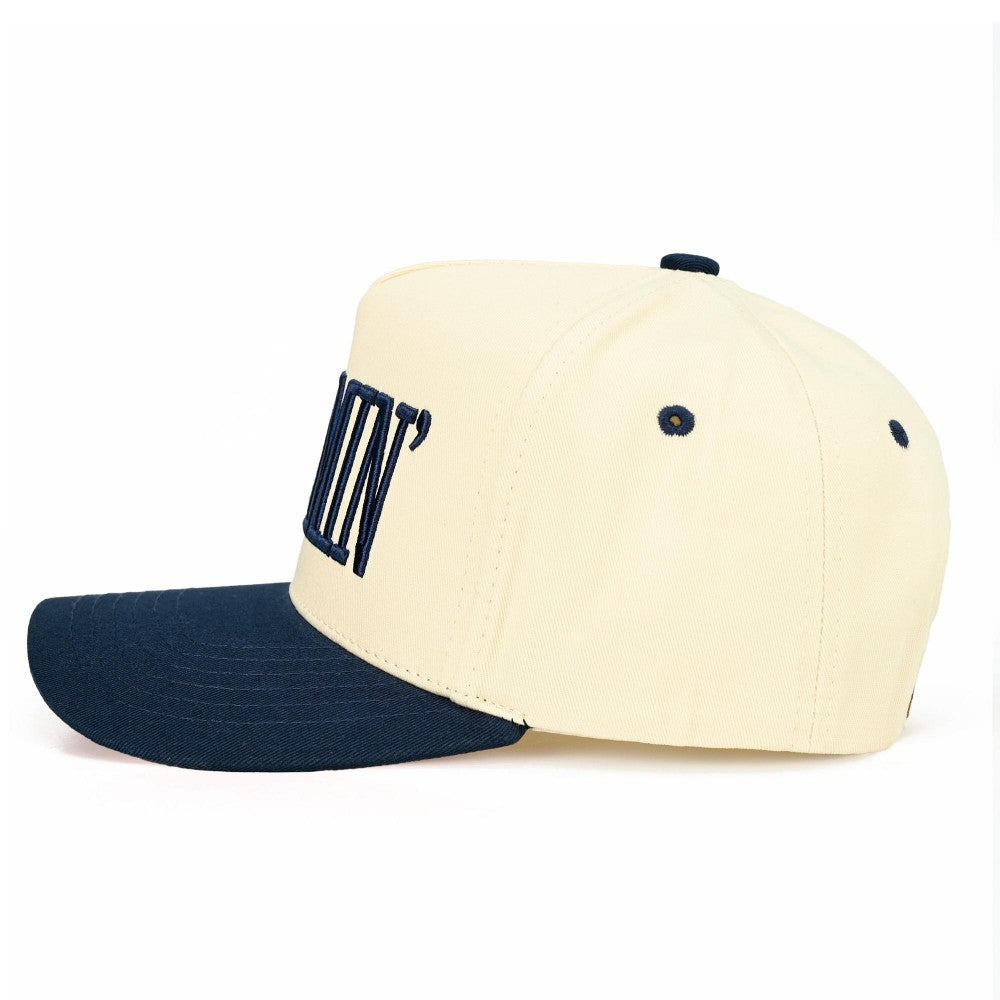 Mommin’ Trucker Hat – Cream & Navy