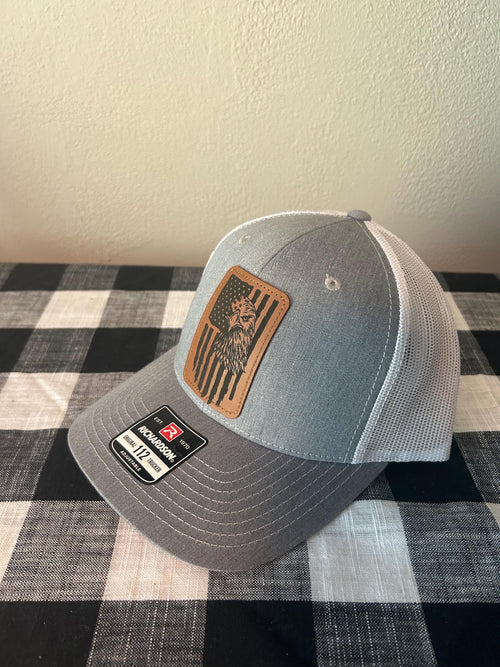 American Flag Eagle Cap, Patriotic Trucker Hat, USA Outdoor Style