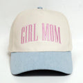 Girl Mom Trucker Hat, Embroidered Mom Life Cap, Trendy Motherhood Outfit