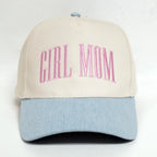 Girl Mom Trucker Hat, Embroidered Mom Life Cap, Trendy Motherhood Outfit
