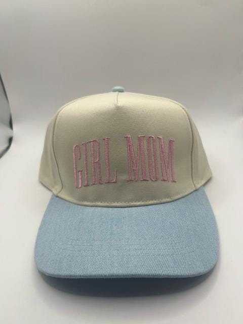 Girl Mom Trucker Hat, Embroidered Mom Life Cap, Trendy Motherhood Outfit
