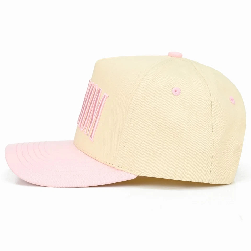Hot Mom Trucker Hat – Pink & Cream