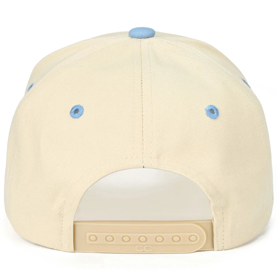 Heaven Made Trucker Hat – Cream & Blue Faith Hat